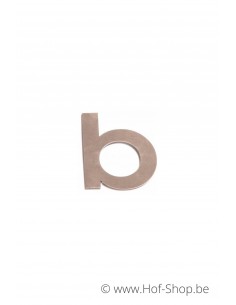 Letter b - inox 5 cm hoog (huisnummer 'fuji' KatoDesign)