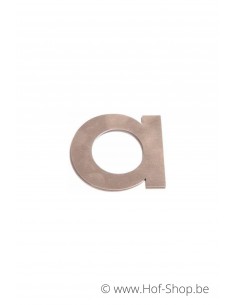 Letter a - inox 5 cm hoog (huisnummer 'fuji' KatoDesign)