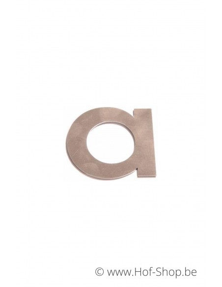 Letter a - inox 5 cm hoog (huisnummer 'fuji' KatoDesign)