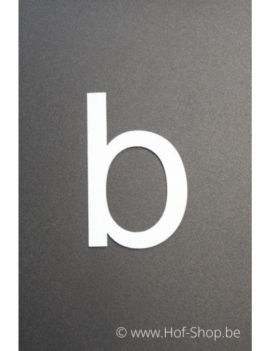 Lettre b - aluminium blanc de 10 cm de haut (numéro de maison 'Ari') Dans la limite des stocks disponibles