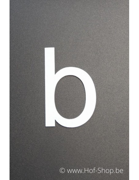 Lettre b - aluminium blanc de 10 cm de haut (numéro de maison 'Ari') Dans la limite des stocks disponibles