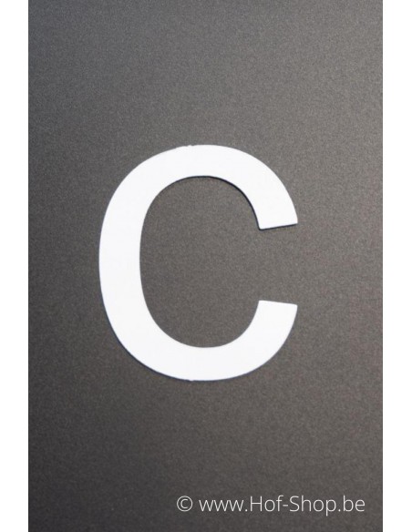 Lettre c - aluminium blanc de 10 cm de haut (numéro de maison 'Ari') Dans la limite des stocks disponibles