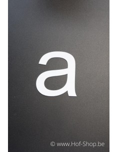 Letter a - wit aluminium 5 cm hoog (Huisnummer 'Ari') OP is OP