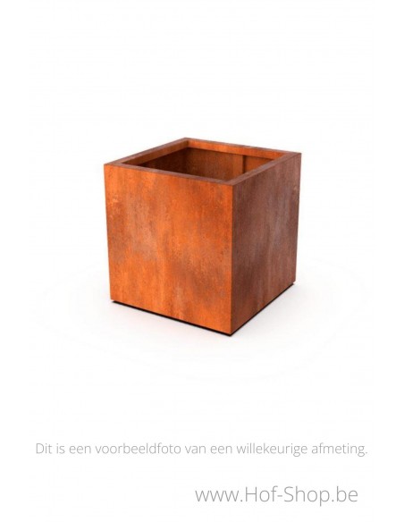 Quadra 30 x 30 x 30 cm - Plantenbak Geroba in cortenstaal