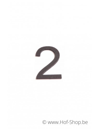 Numéro 2 - aluminium noir de 5 cm de haut (numéro de maison 'Ari') Dans la limite des stocks disponibles