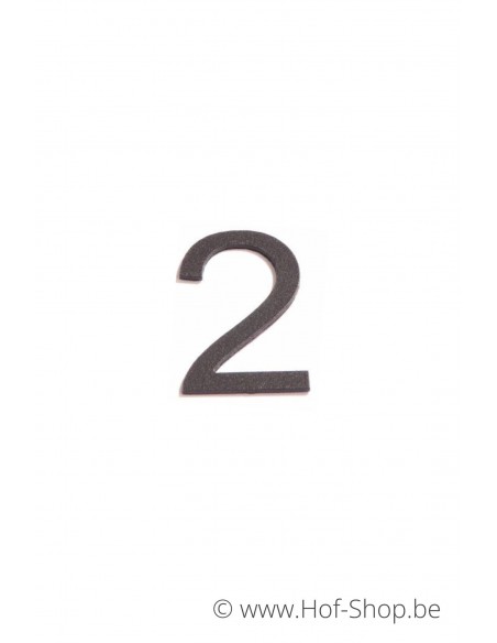 Numéro 2 - aluminium noir de 5 cm de haut (numéro de maison 'Ari') Dans la limite des stocks disponibles