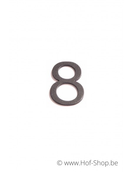 Numéro 8 - aluminium noir de 5 cm de haut (numéro de maison 'Ari') Dans la limite des stocks disponibles