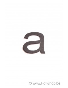 Letter a - zwart aluminium 5 cm hoog (Huisnummer 'Ari')