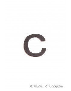 Letter c - zwart aluminium 5 cm hoog (Huisnummer 'Ari')