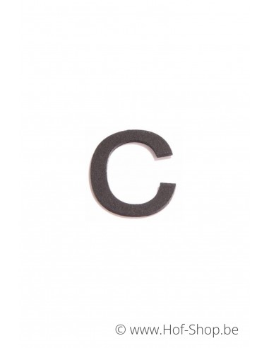 Letter c - zwart aluminium 5 cm hoog (Huisnummer 'Ari')
