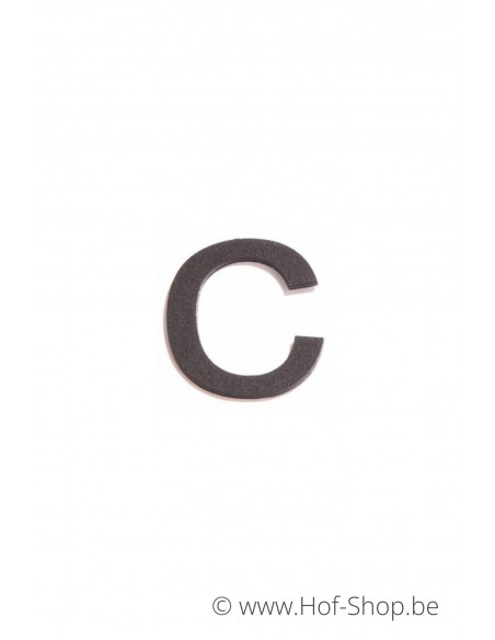 Lettre c - aluminium noir de 5 cm de haut (numéro de maison 'Ari') Dans la limite des stocks disponibles