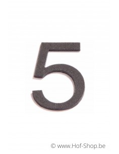 Nummer 5 - zwart aluminium 10 cm hoog (Huisnummer 'Ari')