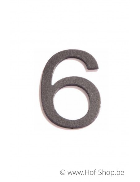 Numéro 6 - aluminium noir de 10 cm de haut (numéro de maison 'Ari') Dans la limite des stocks disponibles