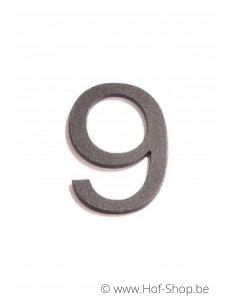 Numéro 9 - aluminium noir de 10 cm de haut (numéro de maison 'Ari') Dans la limite des stocks disponibles