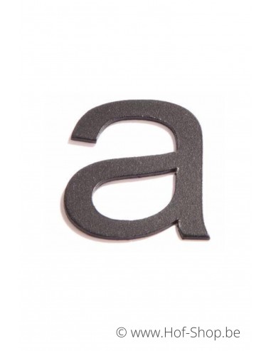 Lettre a - aluminium noir de 10 cm de haut (numéro de maison 'Ari') Dans la limite des stocks disponibles