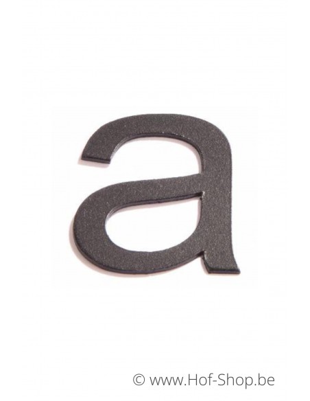 Lettre a - aluminium noir de 10 cm de haut (numéro de maison 'Ari') Dans la limite des stocks disponibles