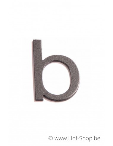 Letter b - zwart aluminium 10 cm hoog