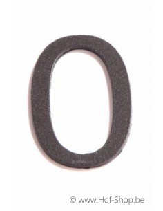 Nummer 0 - zwart aluminium 30 cm hoog