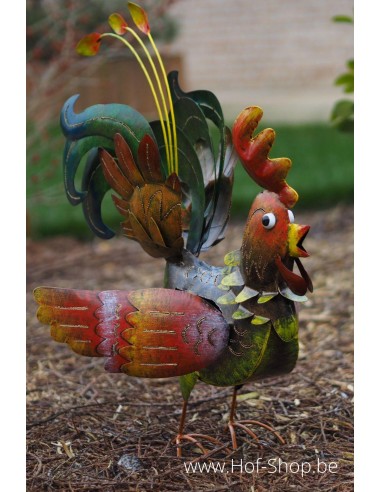 Kleine kleurrijke haan - metalen figuur (MD16040)