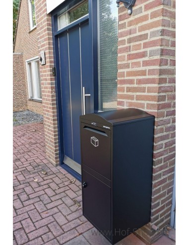 Frontbox Stardust Black Front Door - pakketbus zwart LogixBox