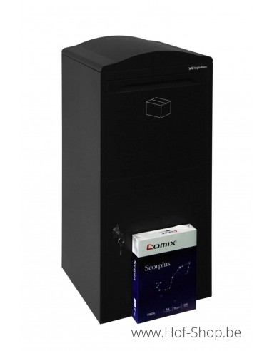 Frontbox Stardust Black Front Door - pakketbus zwart LogixBox
