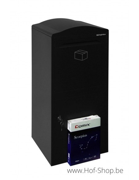 Frontbox Stardust Black Front Door - pakketbus zwart LogixBox
