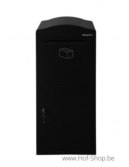 Frontbox Stardust Black Front Door - pakketbus zwart LogixBox