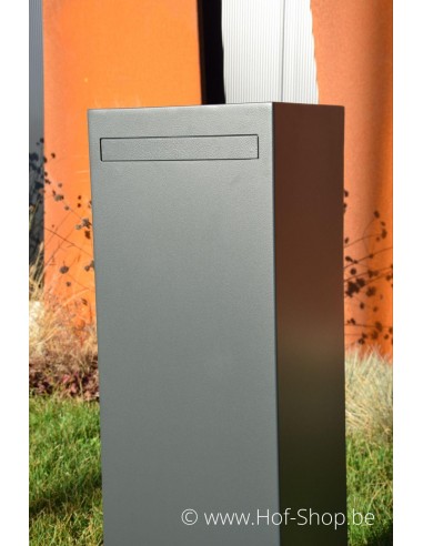 Nox RAL 7021- brievenbus Adezz aluminium