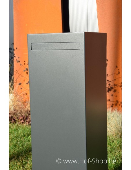 Nox RAL 7021- brievenbus Adezz aluminium