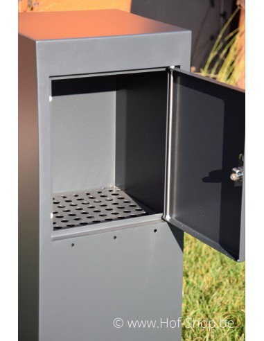 Nox RAL 7021- brievenbus Adezz aluminium