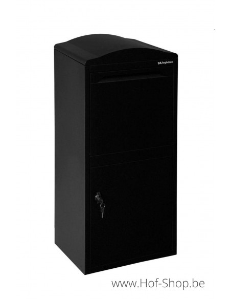 Frontbox Uni Stardust Black Front Door - pakketbus zwart LogixBox