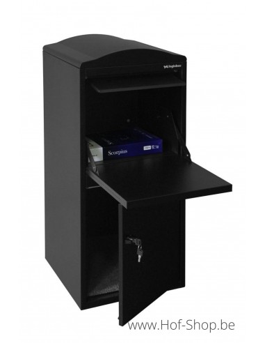 Frontbox Uni Stardust Black Front Door - pakketbus zwart LogixBox