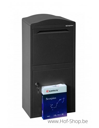 Frontbox Uni Stardust Graphitgrey Front Door - pakketbus grijs LogixBox