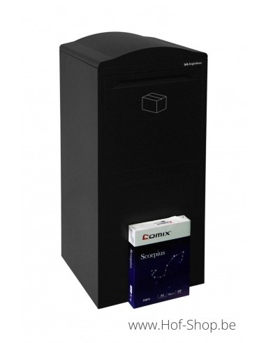 Frontbox Stardust Black Back Door - pakketbus zwart LogixBox