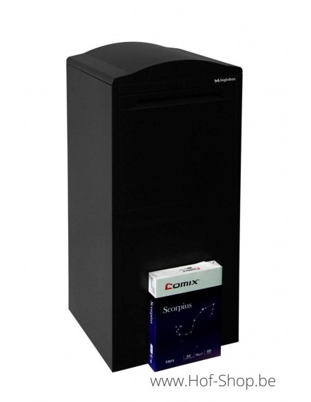 Frontbox Uni Stardust Black Back Door - pakketbus zwart LogixBox