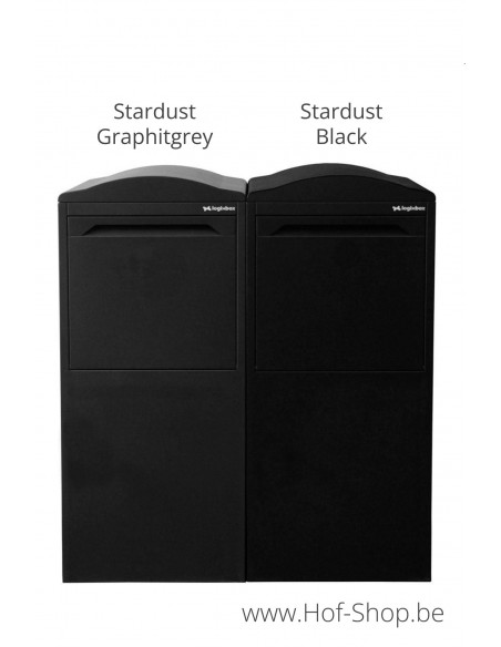 Frontbox Uni Stardust Black Back Door - pakketbus zwart LogixBox