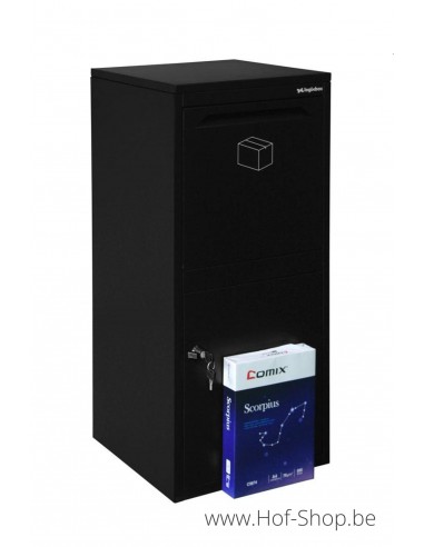 Frontbox Deluxe Stardust Black Front Door - pakketbus zwart LogixBox