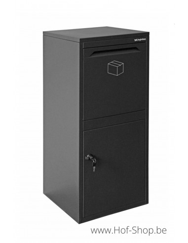 Frontbox Deluxe Stardust Graphitgrey Front Door - pakketbus grijs LogixBox