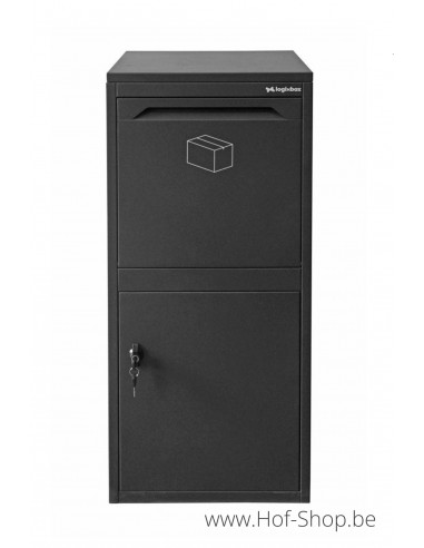Frontbox Deluxe Stardust Graphitgrey Front Door - pakketbus grijs LogixBox