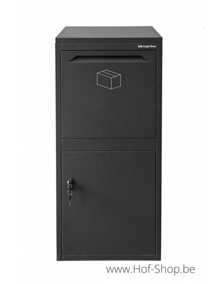 Frontbox Deluxe Stardust Graphitgrey Front Door - pakketbus grijs LogixBox