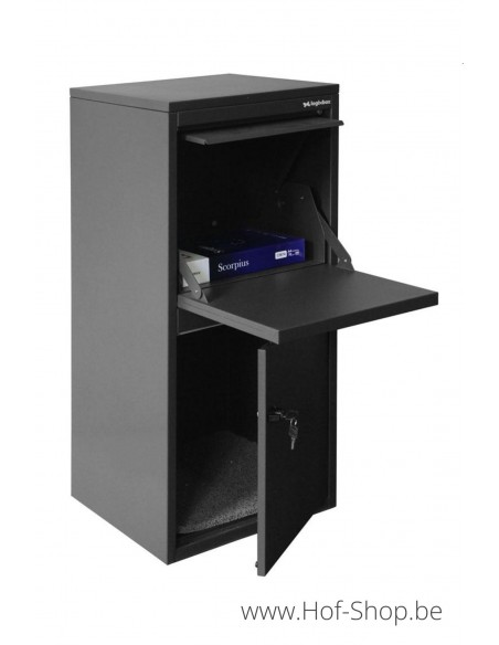 Frontbox Deluxe Stardust Graphitgrey Front Door - pakketbus grijs LogixBox