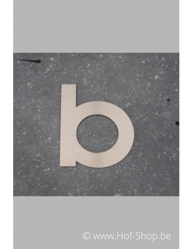 Lettre b - acier inoxydable de 8 cm de haut (numéro de maison 'fuji' KatoDesign)