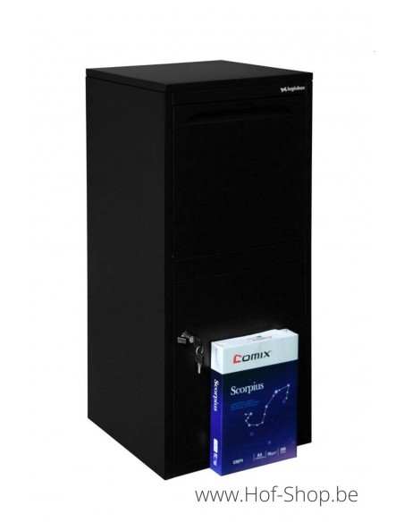 Frontbox Deluxe Uni Stardust Black Front Door - pakketbus zwart LogixBox