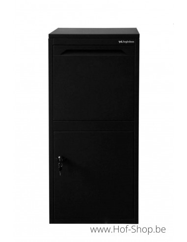 Frontbox Deluxe Uni Stardust Black Front Door - pakketbus zwart LogixBox