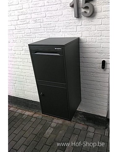 Frontbox Deluxe Uni Stardust Black Front Door - pakketbus zwart LogixBox