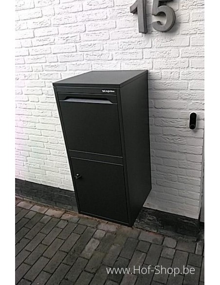 Frontbox Deluxe Uni Stardust Black Front Door - pakketbus zwart LogixBox