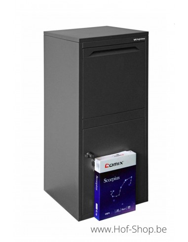 Frontbox Deluxe Uni Stardust Graphitgrey Front Door - pakketbus grijs LogixBox