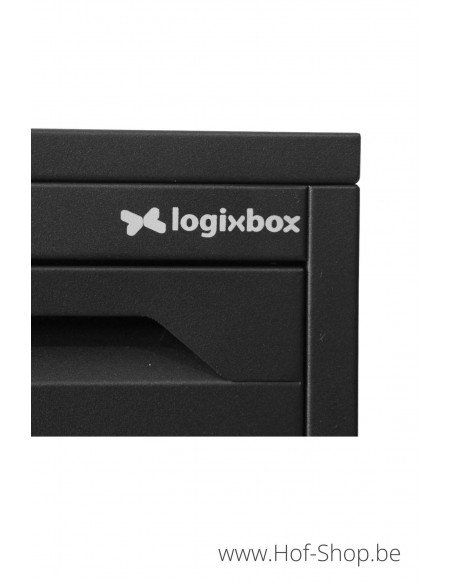 Frontbox Deluxe Uni Stardust Graphitgrey Front Door - pakketbus grijs LogixBox