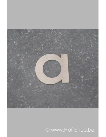 Letter A  - inox 5 cm hoog