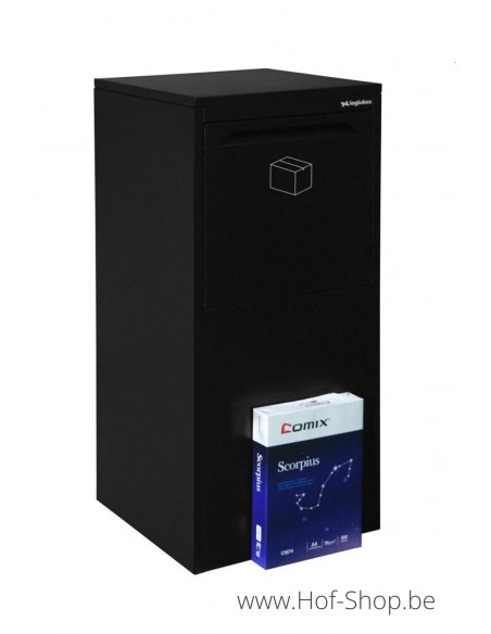 Frontbox Deluxe Stardust Black Back Door - pakketbus zwart LogixBox